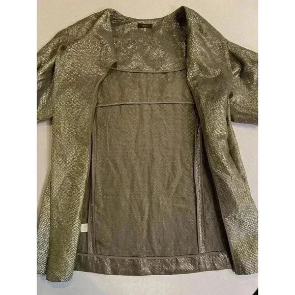 Vera Wang Designer Evening Jacket Silk Gold Cardigan Shiny Women’s UK 42 US 8 - Picture 12 of 13